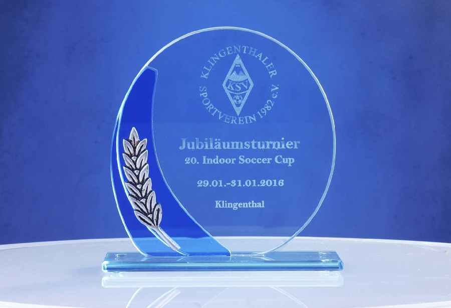 Glastrophäe Rundform