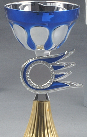 Cup Pokale 7046 blau-silber-17 cm