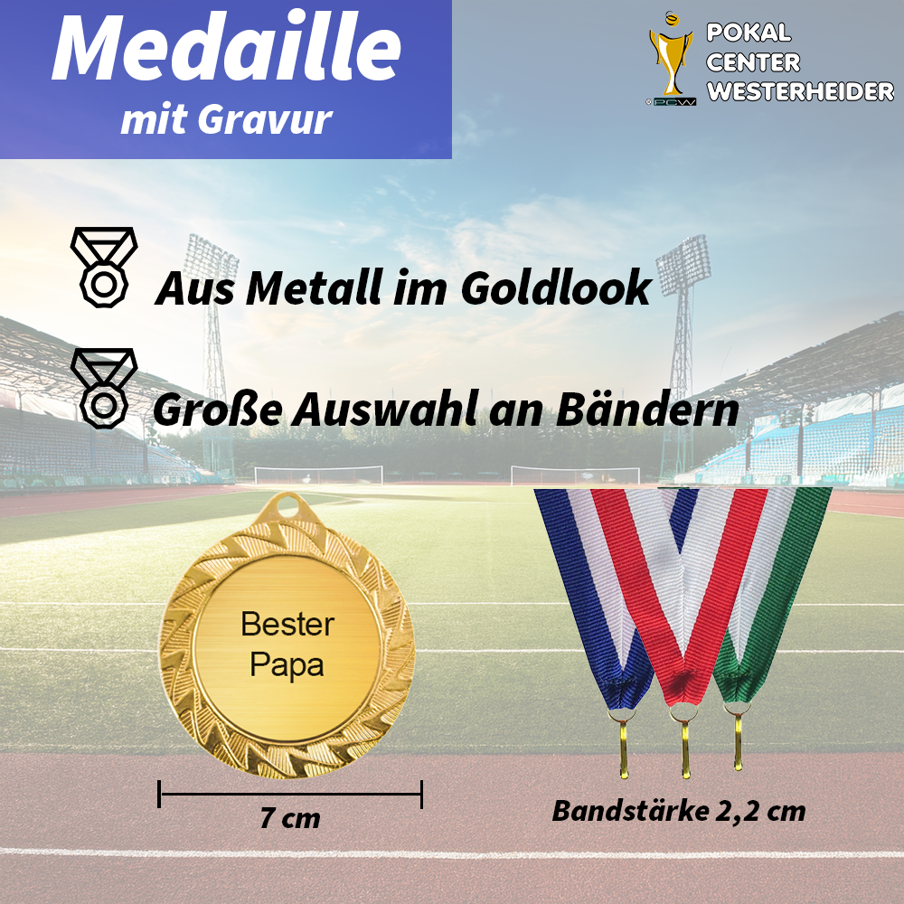 Medaille mit Gravur